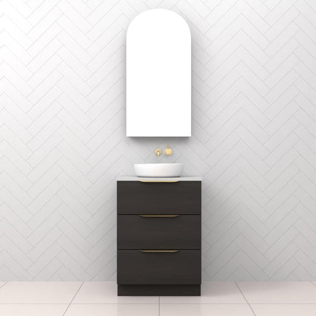 Celeste Trio - 600mm Smoked Onyx Freestanding Vanity