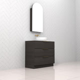 Celeste Trio - 900mm Smoked Onyx Freestanding Vanity