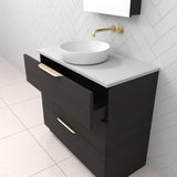 Celeste Trio - 900mm Smoked Onyx Freestanding Vanity