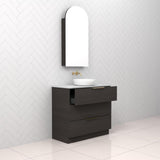 Celeste Trio - 900mm Smoked Onyx Freestanding Vanity