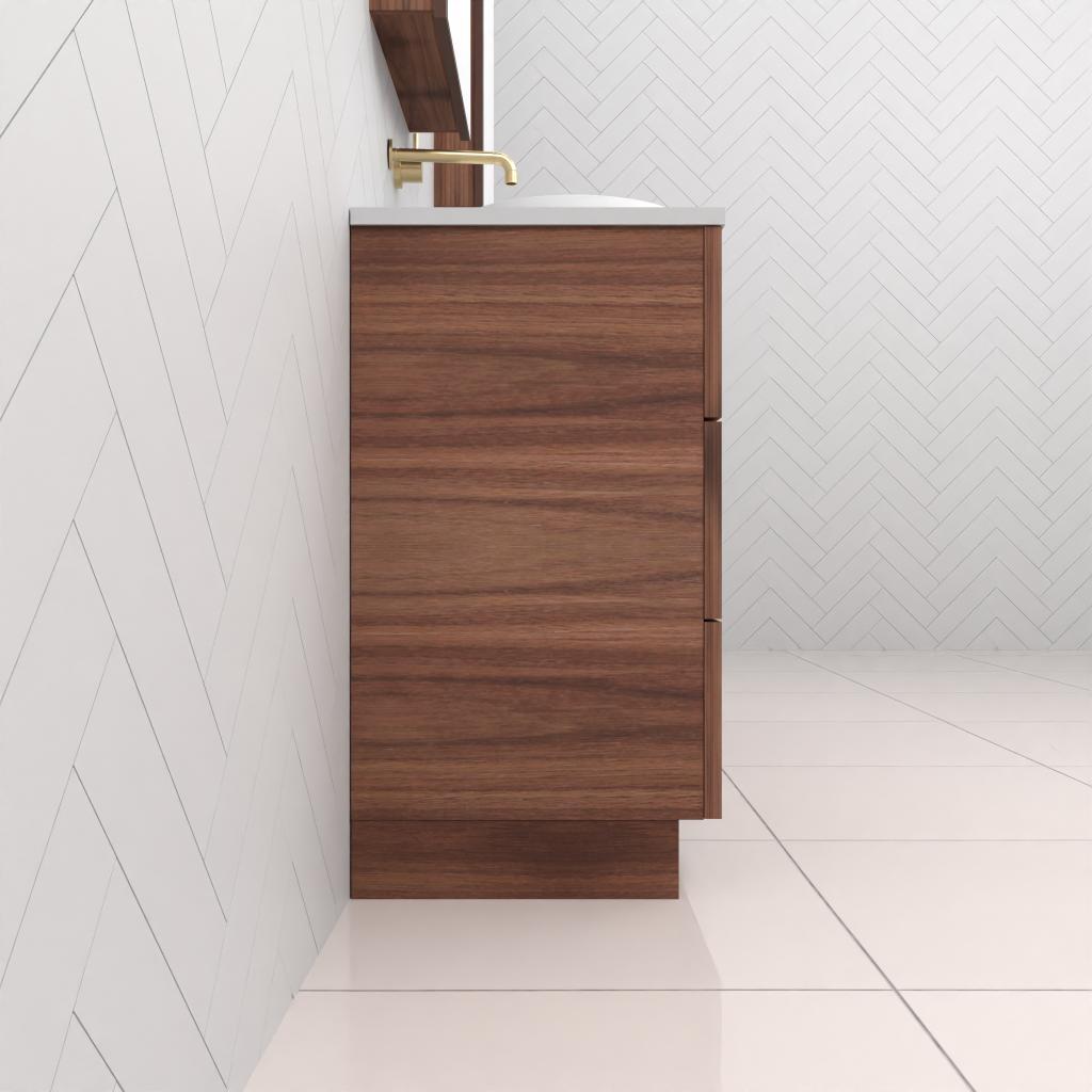 Celeste Trio - 1800mm Walnut Freestanding Vanity