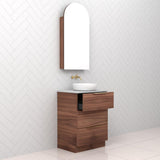 Celeste Trio - 600mm Walnut Freestanding Vanity