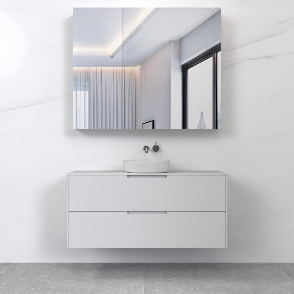 Verona - 1200mm Matte White Wall Hung Vanity
