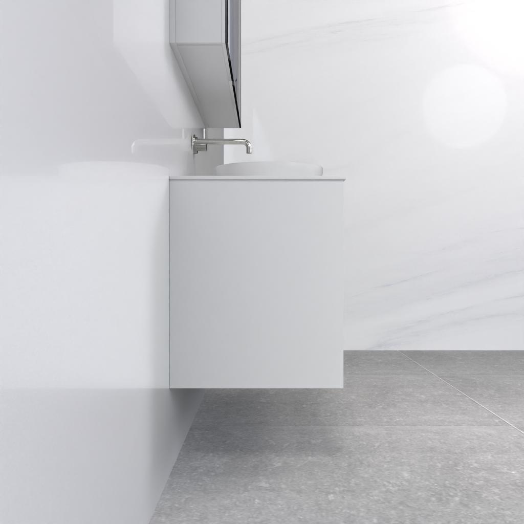 Verona - 1200mm Matte White Wall Hung Vanity