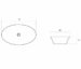 white ceramic oval shaped counter top basin product specification