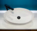 Solid Surface Basin Matte White Crown Top View