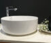 Front view Icarus bench mount ceramic basin