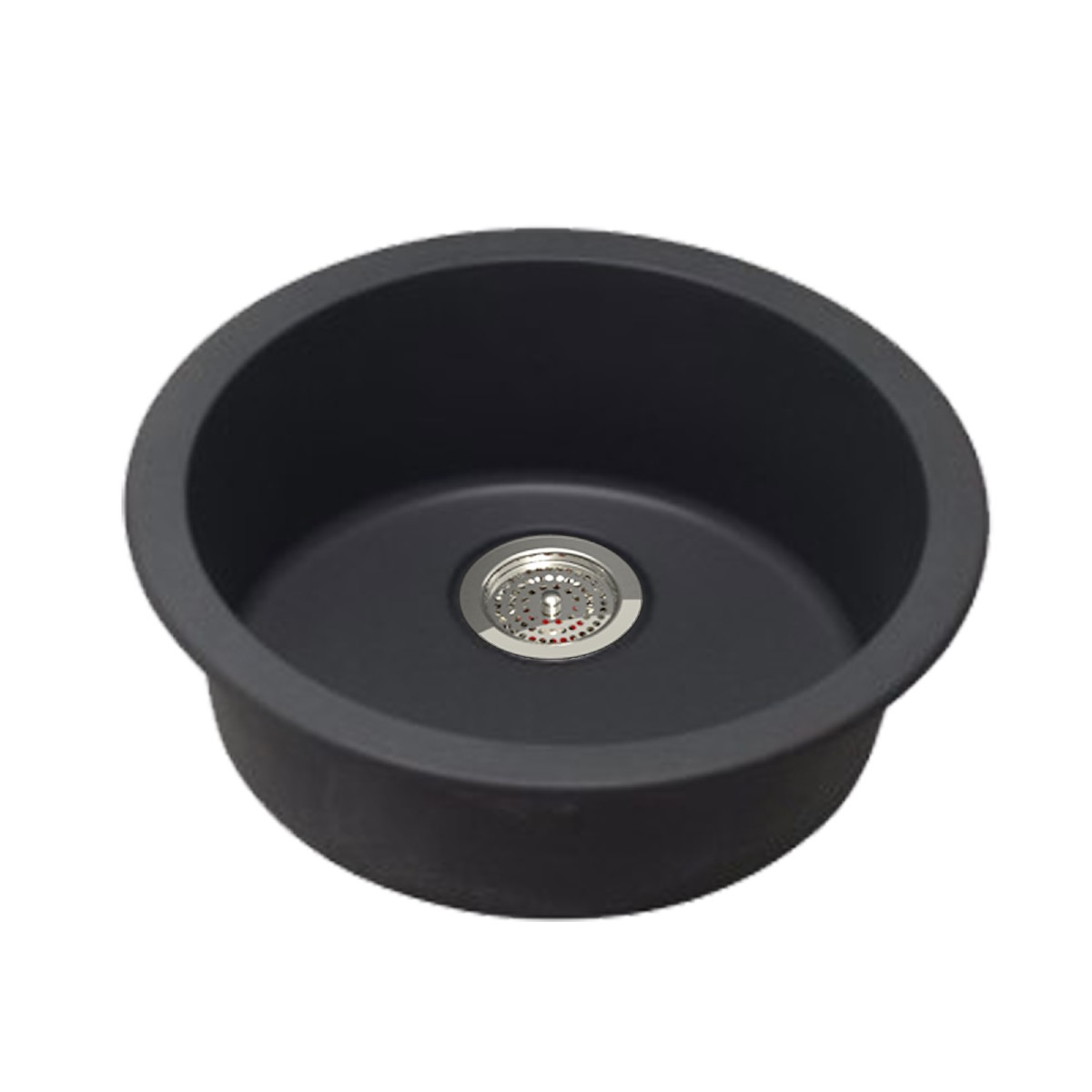 Granite Kitchen Sink Round Black Single Bowl