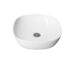 Marley white ceramic Bench Mount basin square with round edges
