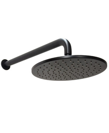 MAtte Black Shower Arm with Overhead hower