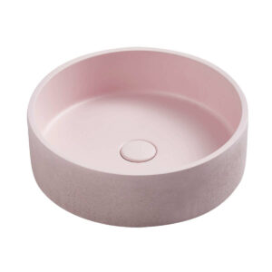 concrete basin round perugia barbie pink