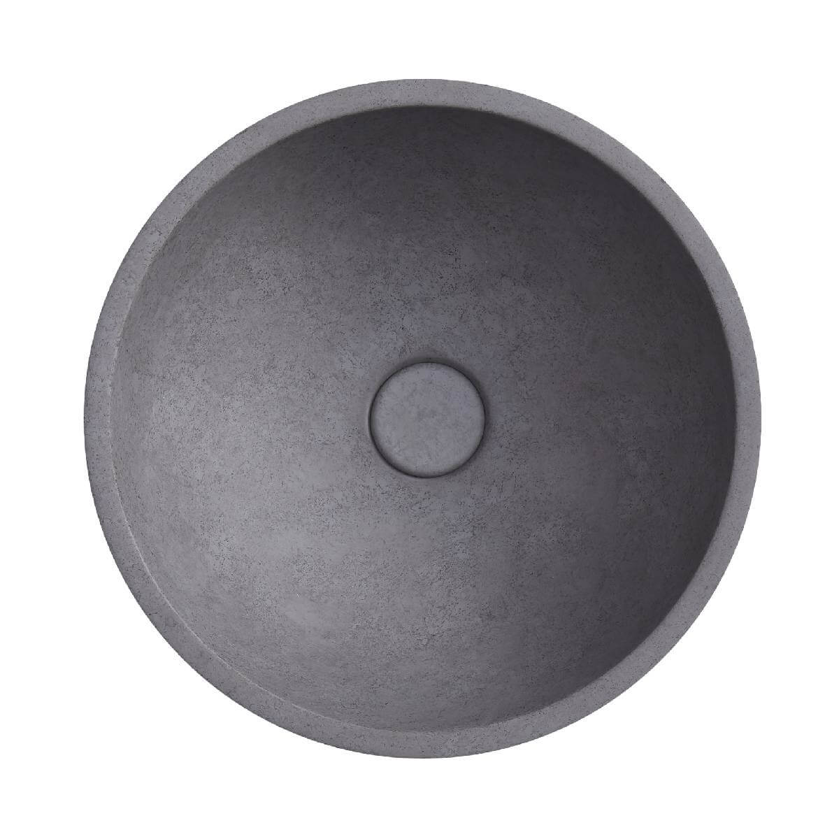 concrete basin round trono french grey