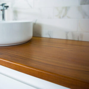 Teak Solid Timber Benchtop with Basin