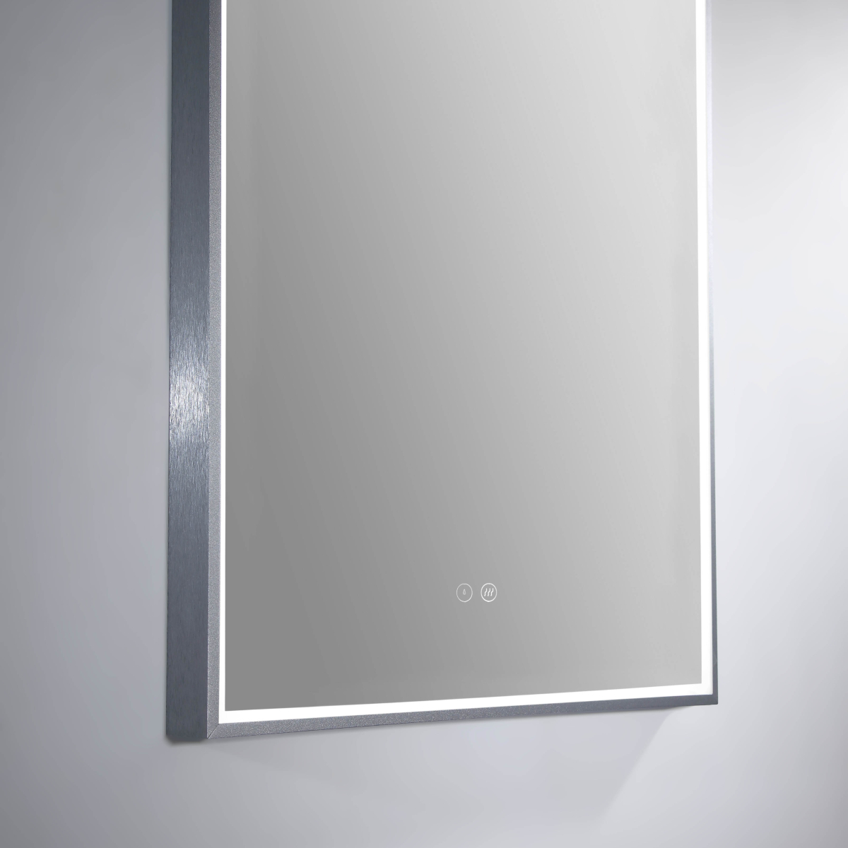 Led Arch Mirror W Gunmetal Frame