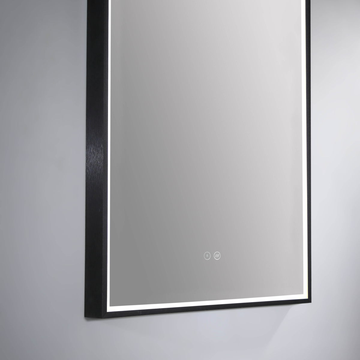 Led Arch Mirror W Matte Black Frame