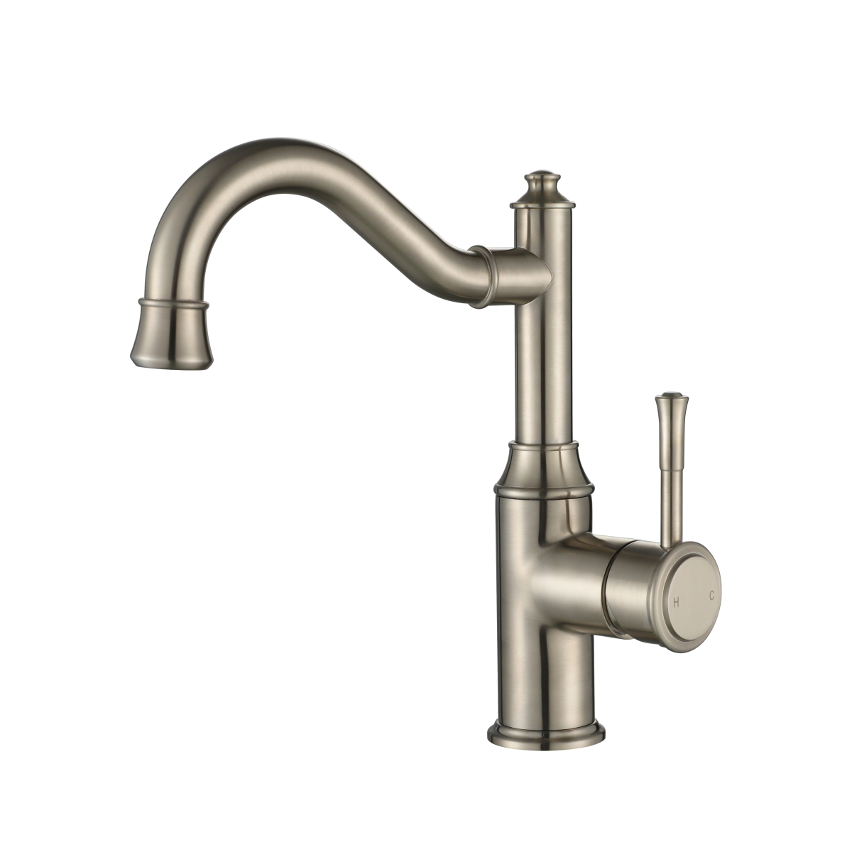 Montpellier Traditional Tall Basin Mixer Brushed Nickel