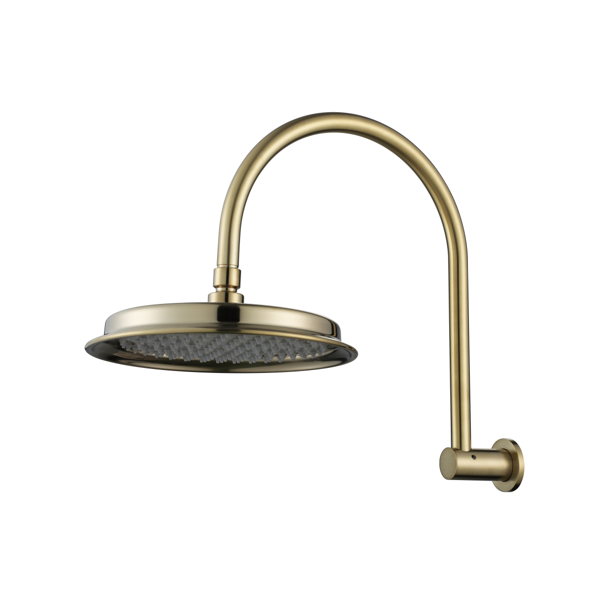 Montpellier Traditional Shower Arm Brushed Brass& Head