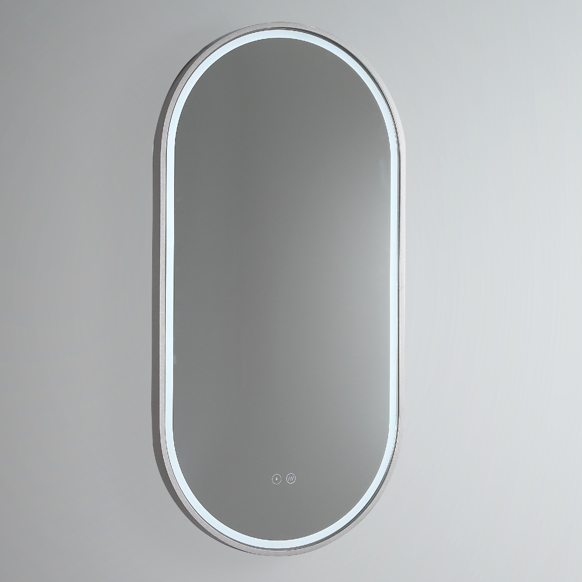 LED Gatsby Mirror W Brushed Nickel Frame