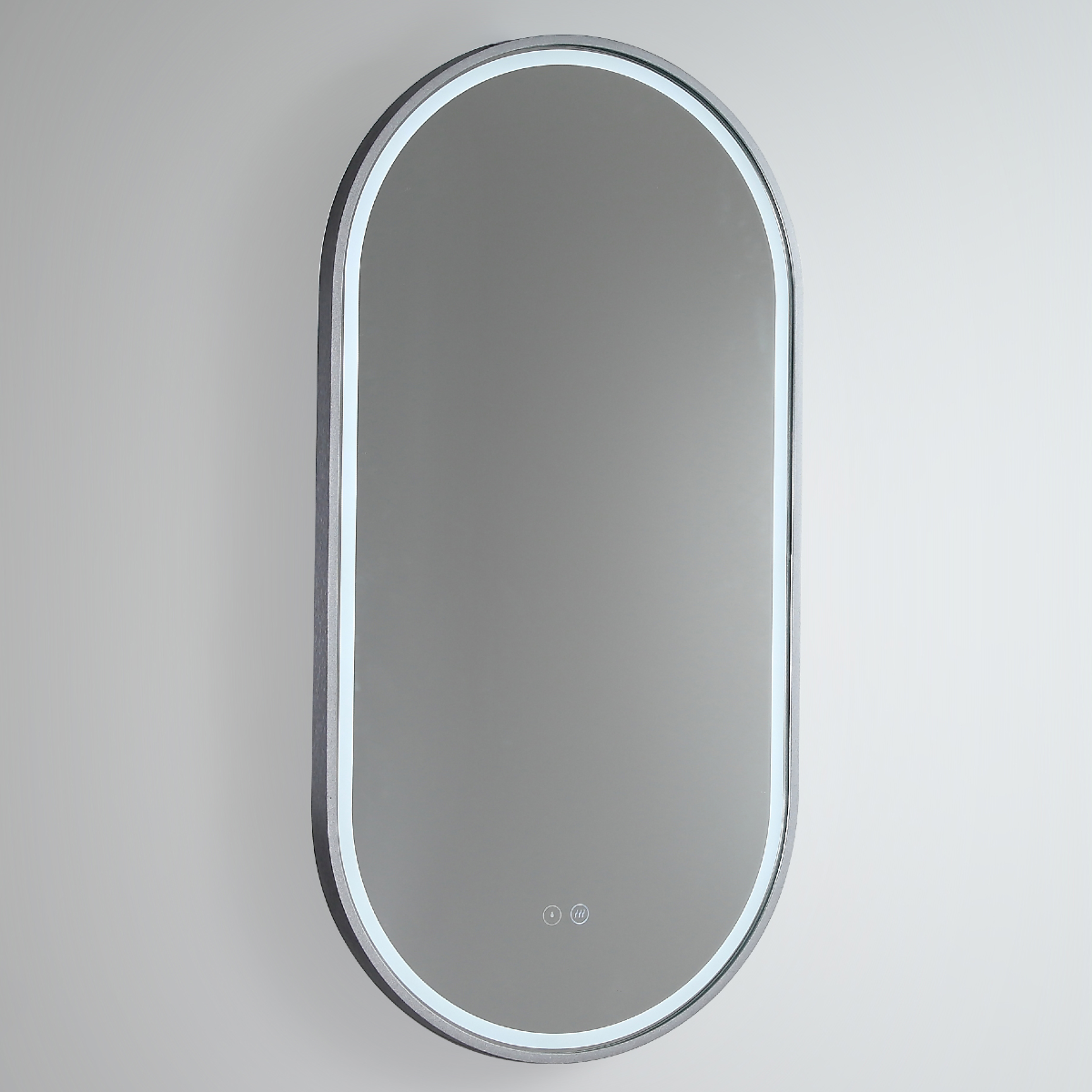 LED Gatsby Mirror W Gunmetal Frame