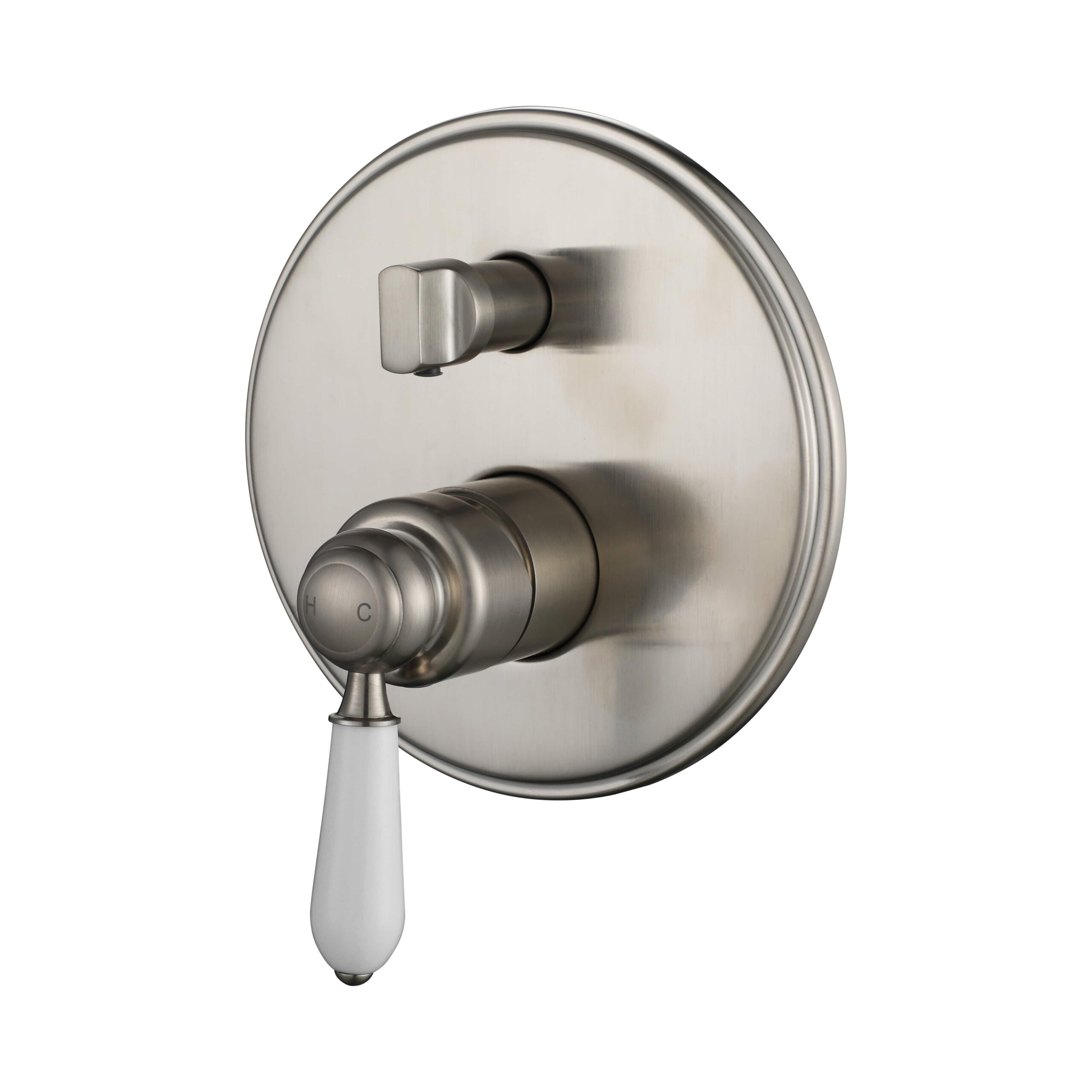 Bordeaux Brushed Nickel Wall Mixer w Diverter