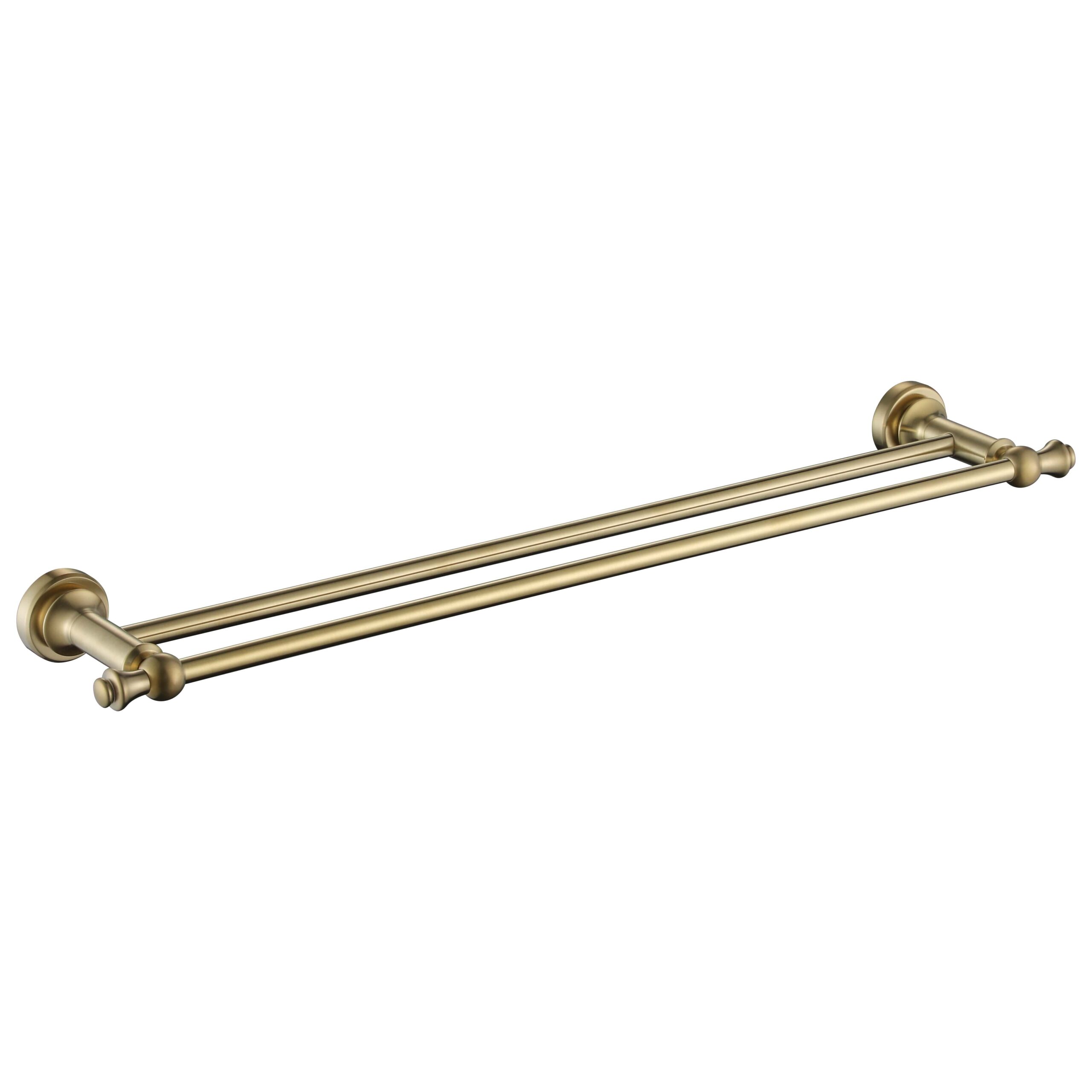 Medoc Brushed Brass Double Towel Rail