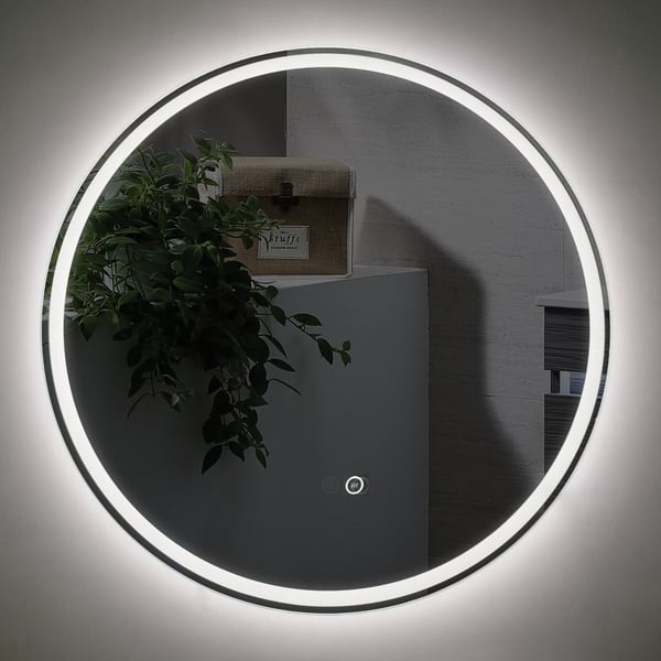 Bathroom LED Mirror Sphere 800 with demister